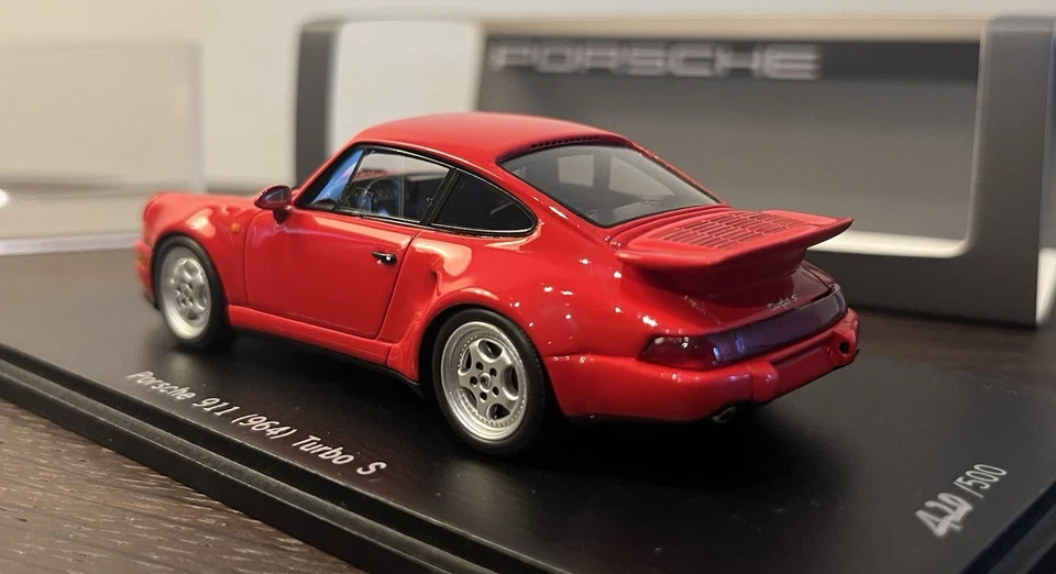 Porsche 911 Turbo S 964 1992 Spark 1 43 Indischrot! 1 Of 500! Very Rare - Immagine 2 di 4