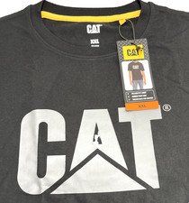 TEE Shirt Caterpillar Trademark XXL Black with Gray Lettering NWT