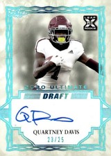 2020 Leaf Ultimate Draft #BA-QD1 Quartney Davis Platinum Spectrum #/25