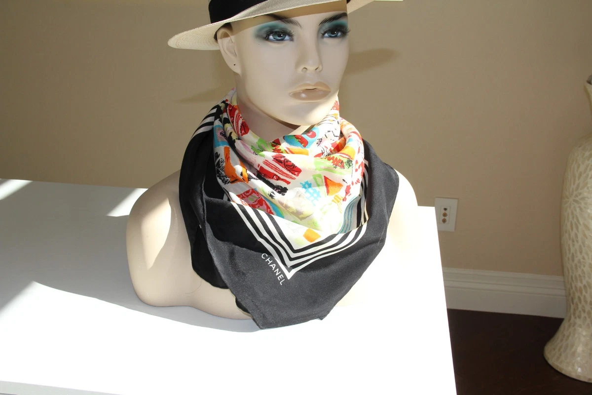 CHANEL Multicolor Scarves & Wraps for Women's Geometric for sale