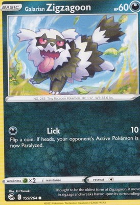 SWSH08: Fusion Strike #159/264 Galarian Zigzagoon