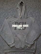 Vintage Portland State Vikings Hoodie 90's Size Large Worn Faded