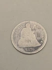 1876-CC Seated Liberty Dime 10c - Carson City Mint