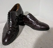 Allen Edmonds Park Avenue Cap Toe Oxford Dress Shoes  Patent Leather 10 Ox Blood