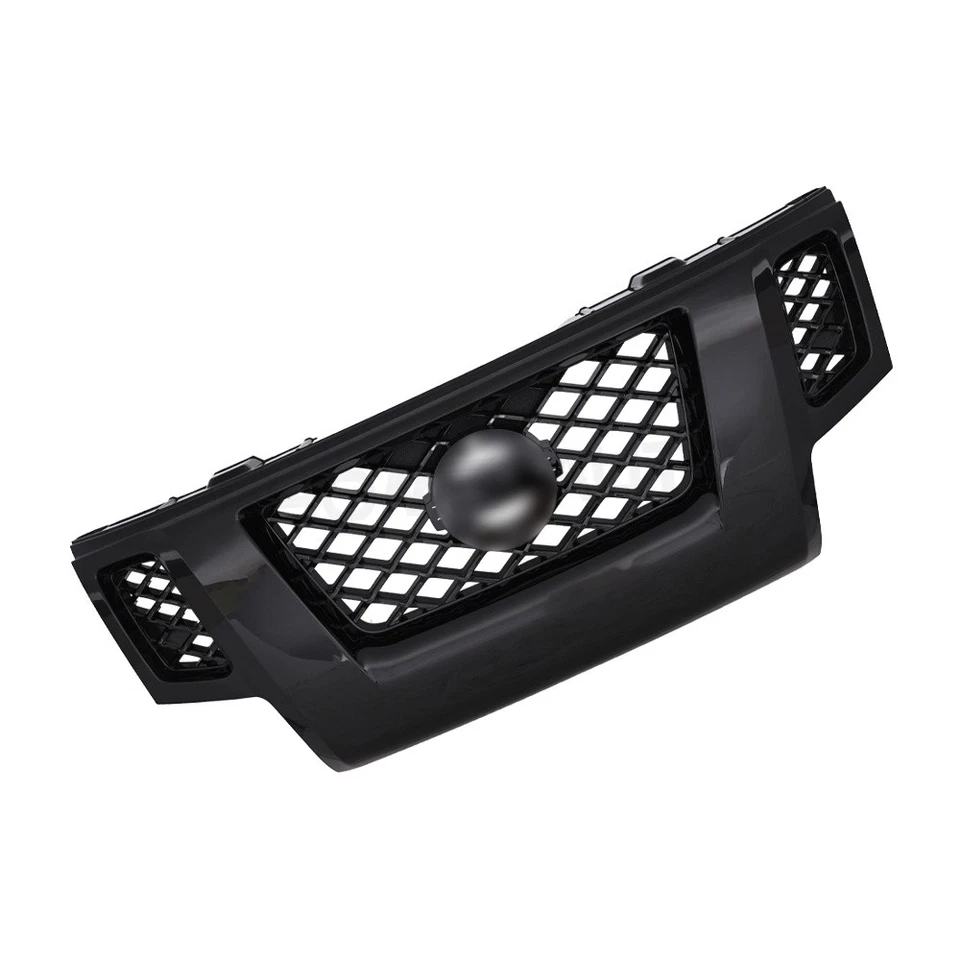 Front Grille Assembly For 2009 2010 2011 2012 2013 Nissan Xterra Gloss Black - Image 2 of 4