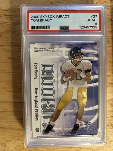 2000 Skybox Impact Tom Brady RC #27 - PSA 6