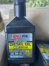 6 QUARTS AMSOIL 15W-40 Diesel Oil 100% Synthetic SIX 1-QUART CONTAINERS    -NOS-