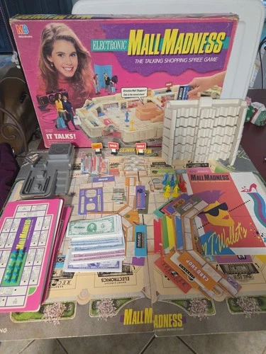 Vintage 1989 Mall Madness Board Game by Milton Bradley WORKING Classic Complete