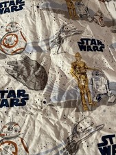 Pottery Barn Kids Star Wars  Droid   Organic Queen Flat Sheet Only