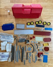 VINTAGE 1970's GABRIEL ERECTOR SET, 1977, RED CASE, Instructions, Build Guides