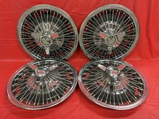 Vintage Set Of 4 196566 Chevrolet 14 Spinner Spoke Hubcaps Chevelle Chevy Ii