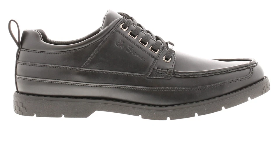Chaussures Pour Hommes Ben Sherman Ben Strum À Lacets Noires Taille UK - Photo 2/4