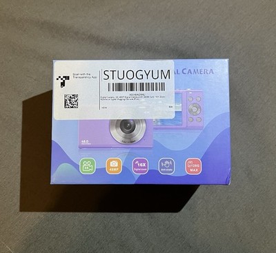 STUOGYUM 44MP Compact Digital Camera Pink, FHD 1080p,  28g Storage