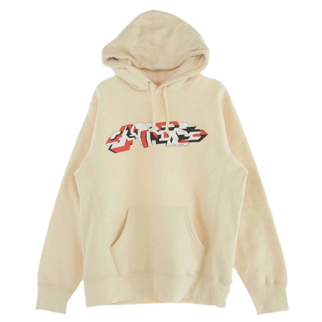 Sweat à capuche Supreme 19AW logo Delta blanc cassé moyen occasion LIFE 0