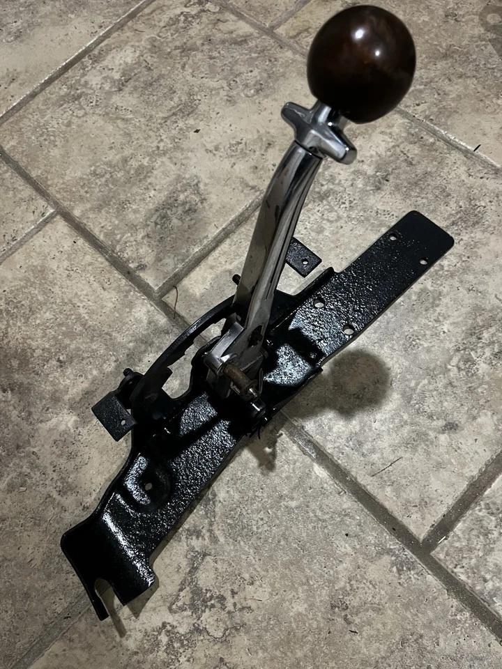 GM Oldsmobile Cutlass 1970-1972 palanca de cambios automática de piso perilla y cable de nogal Foto 3 de 4