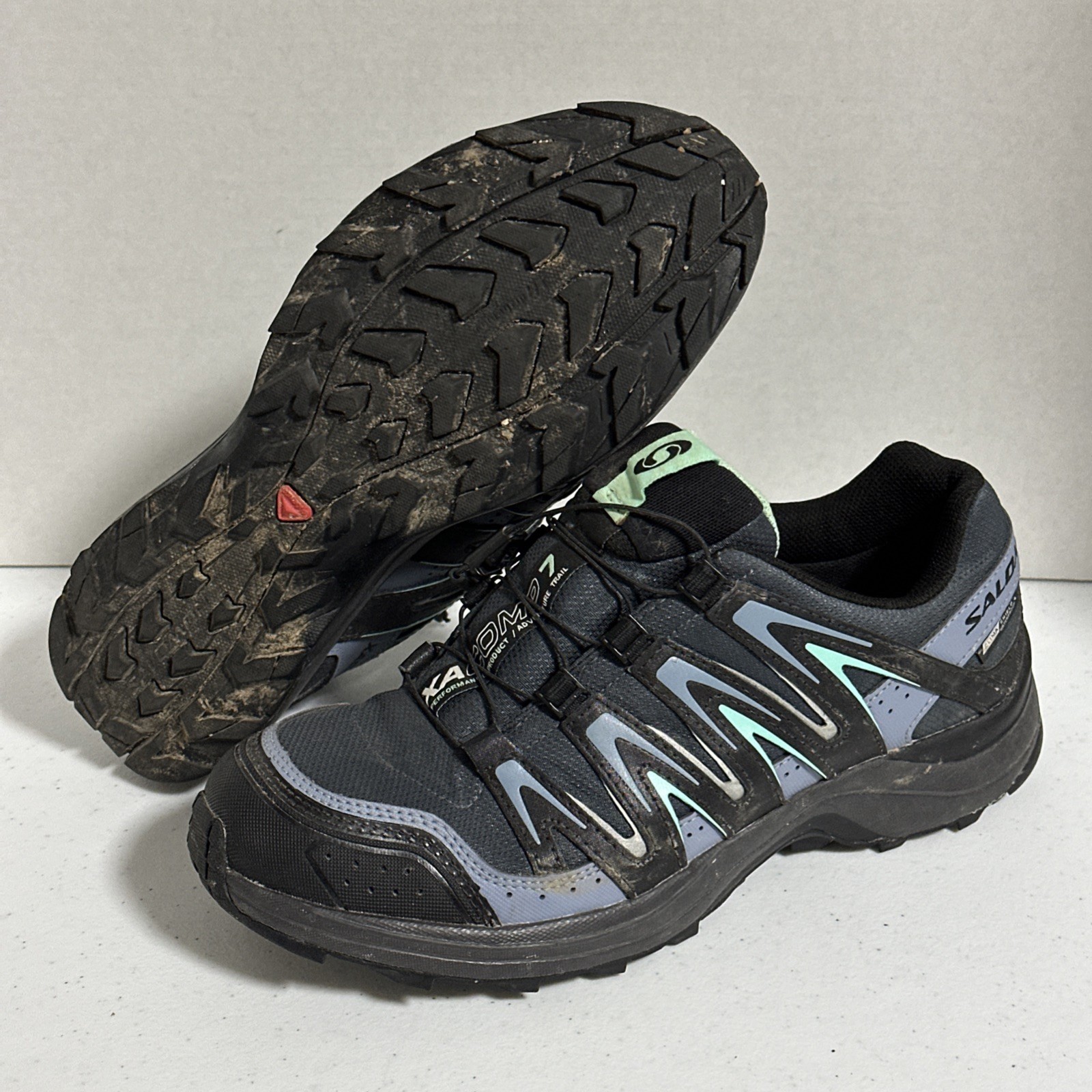 Scarpe Salomon XA Comp 7 donna grigie impermeabili allenamento trail running taglia 10