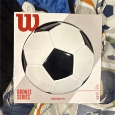 Wilson Bronze Series Soccer Ball Size 5 White Black Recreational