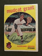 1959 Topps #186 Mudcat Grant P - Cleveland Indians