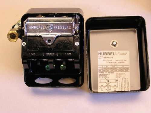 69HAU1 AIR COMPRESSOR PRESSURE SWITCH 115-150PSI W/UNLOADER FURNAS/HUBBELL USA - Picture 4 of 5