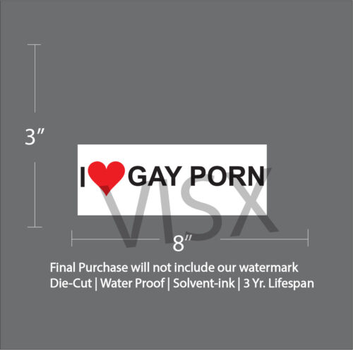 I love gay porn cock Bumper Sticker Car Decor Funny penis LGBTQ horny sexy dick eBay