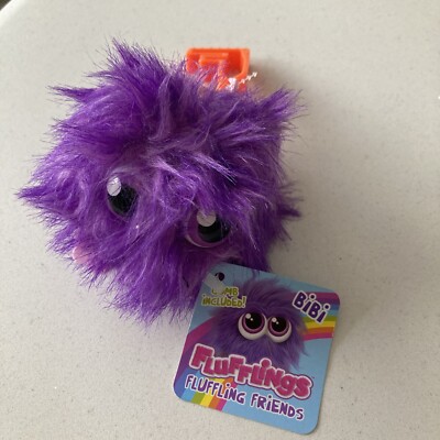 Flufflings Plüsch Bibi lila Fluffling Friends Stofftier Rucksack Tasche Clip