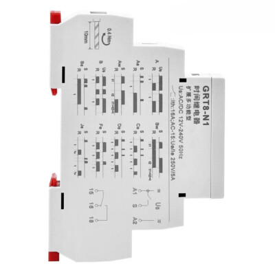 GRT8-N1 Multi-function Time Delay Relay For GEYA AC/DC 12-240V