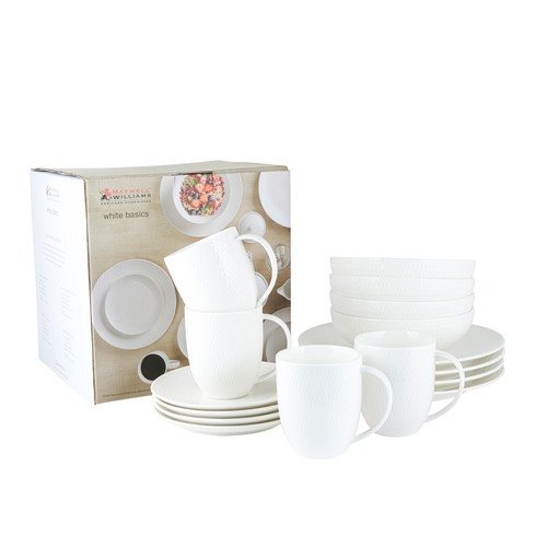 Maxwell & Williams 16 PC Dinner Set Kitchen Plates Side Plates Soup Bowls Mugs - Picture 11 of 14