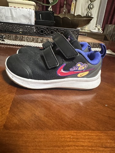 Girls' Toddler Nike Star Runner 3 SE Stretch Lace Running Shoes in Black/Black 8 - Picture 3 of 8