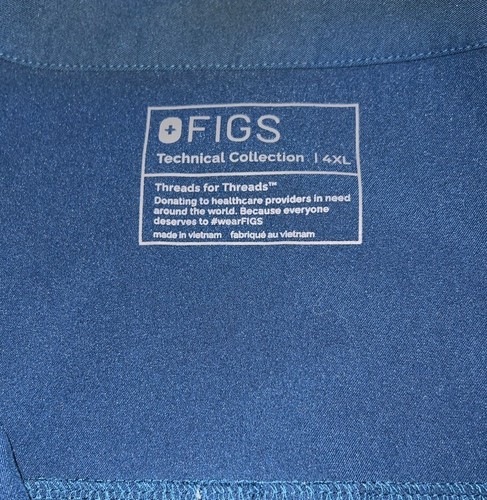 FIGS Technical Collection Rafaela Scrub Top Women’s Plus Sz 4XL Green Sleeveless - Picture 3 of 4