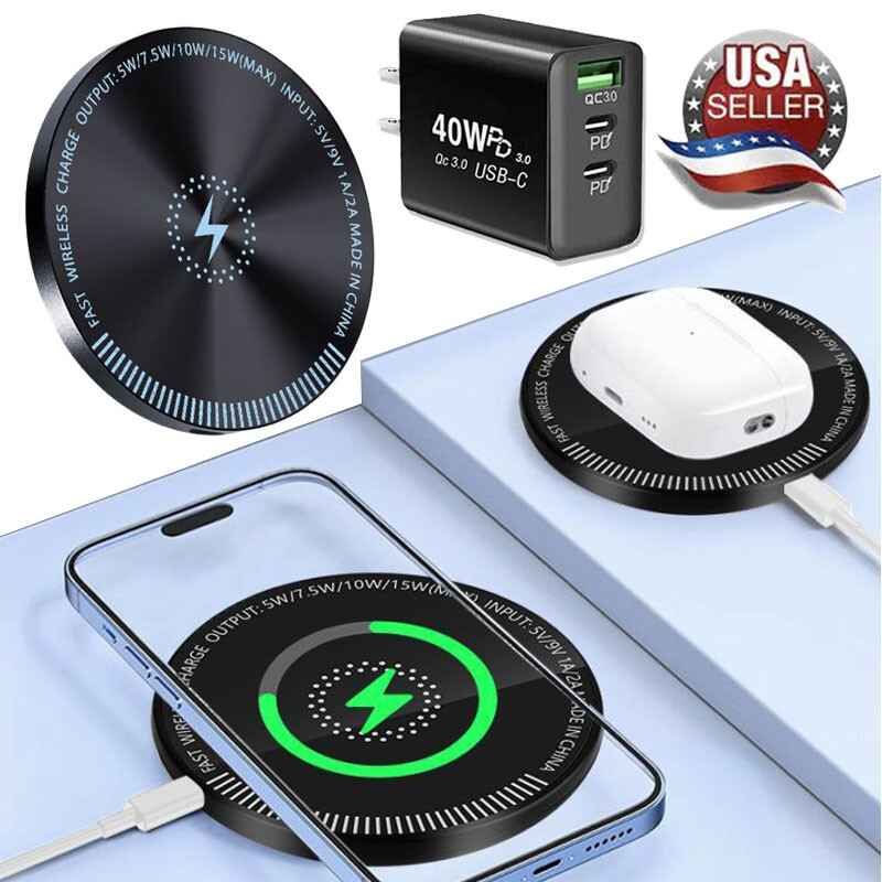 Wireless Phone Charger Pad Fast Charge Dock for Samsung iPhone LG Universal