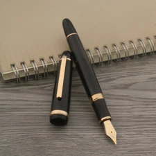JINHAO X850 fountain pen BLACK metal EF golden ink pens NEW