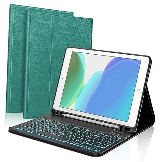 10.2 iPad 9th Gen Keyboard Case in Green with Protective Features-image