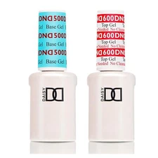 DND Daisy Soak Off Gel Polish Top Coat 600  Base Coat 500 LED/UV 15ml gel duo