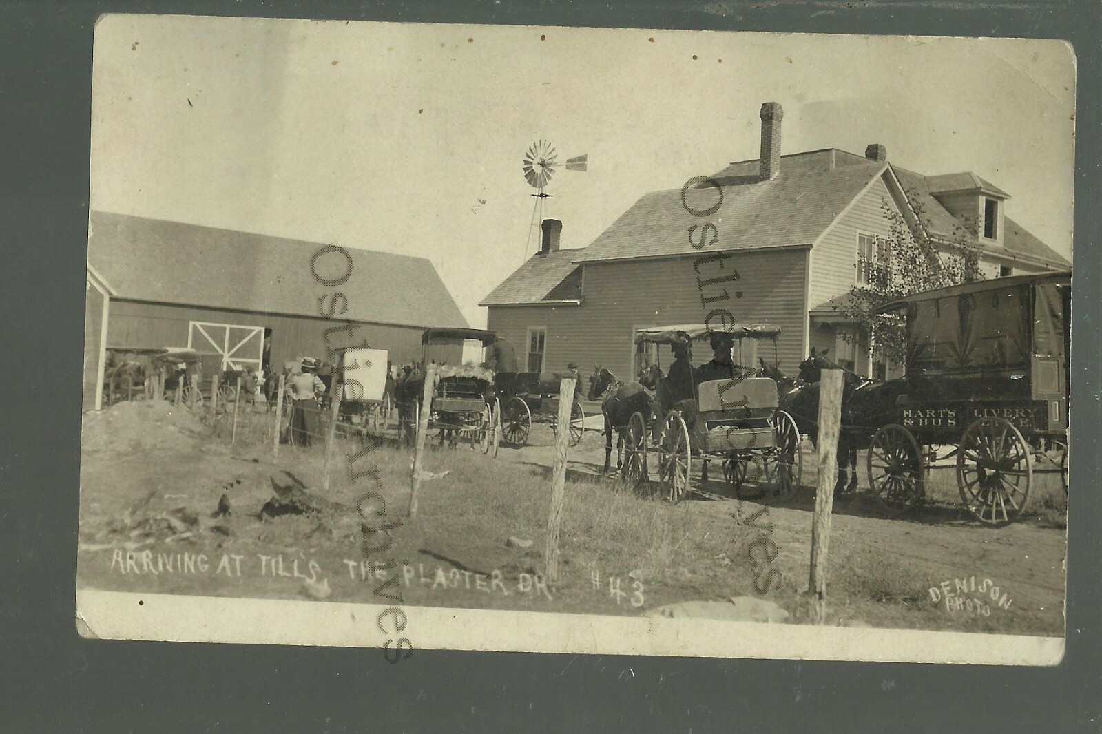 Almena WISCONSIN RPPC '10 DR. JOHN TILL Farm House PLASTER DOCTOR Quack