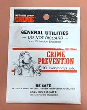Vintage McGruff The Crime Dog Crime Prevention Ad and Litter Bag / Plastic