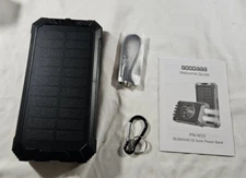 GOODAAA PN-W22 Black Solar Power Bank 36,000mAh (Open - Box / New)
