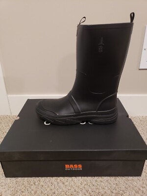 BASS OUTDOOR Men's Breathable Field Rainboot Waterproof Ankle Boot, Size 13, New