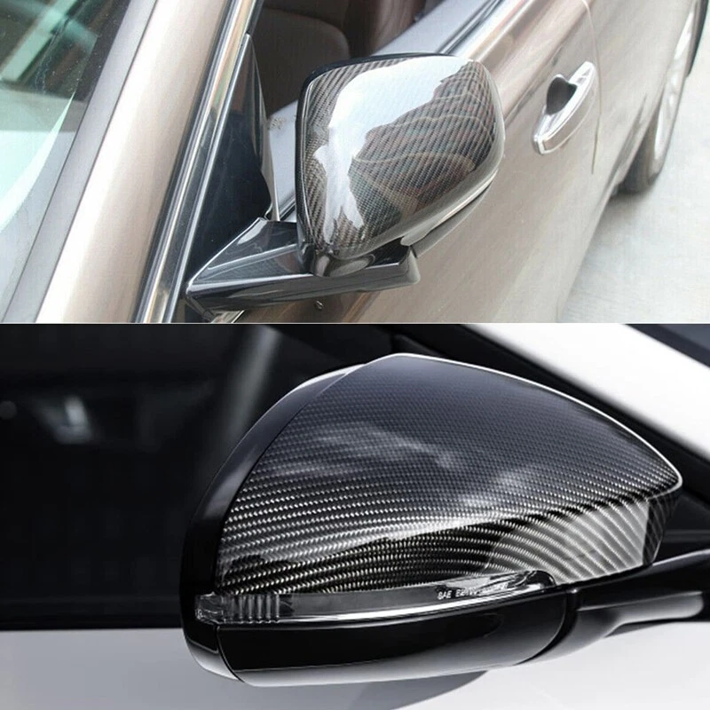 Tapa de cubierta de espejo retrovisor lateral de coche de fibra de carbono para Jaguar XE XF XK XJ I-PACE 2009-2023 Foto 2 de 4
