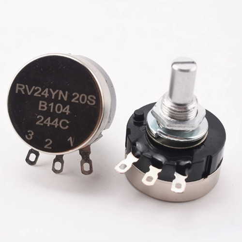 RV24YN20S Potenziometro Pellicola Carbonio Singolo Giro Resistenza Regolabile 100R-1MΩ/Ohm - Foto 3 di 8