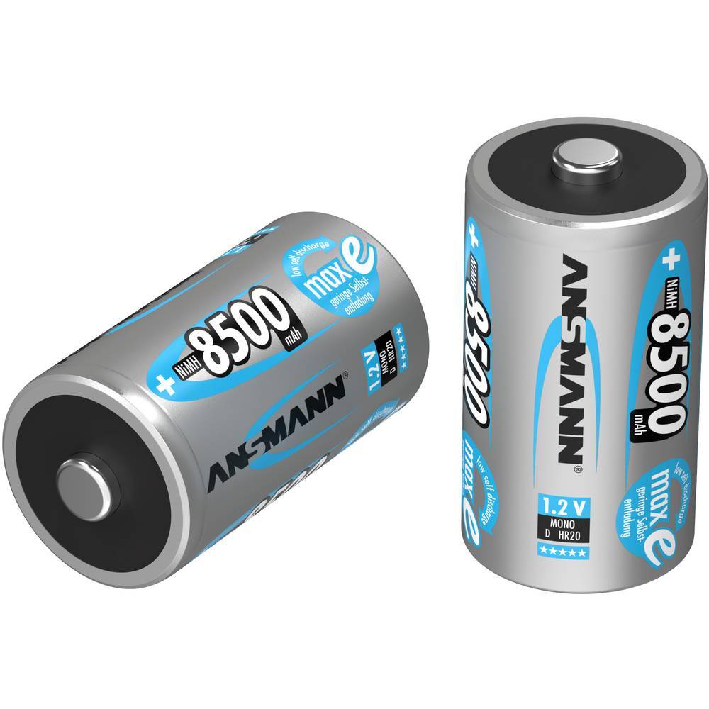 Thumbnail - 2er Multipack Ansmann Maxe Hr20 Mono (d)-akku Nimh 8500 Mah 1.2 V 2