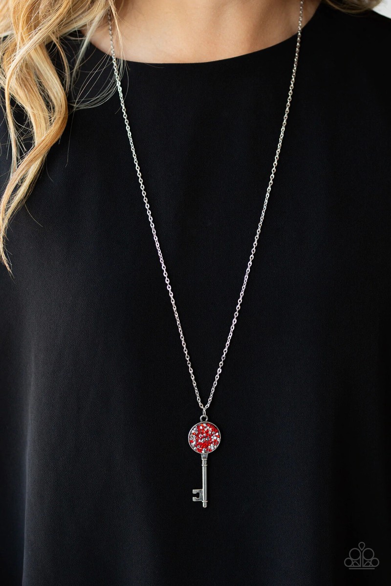 Paparazzi: Key Keepsake - Red Necklace | eBay