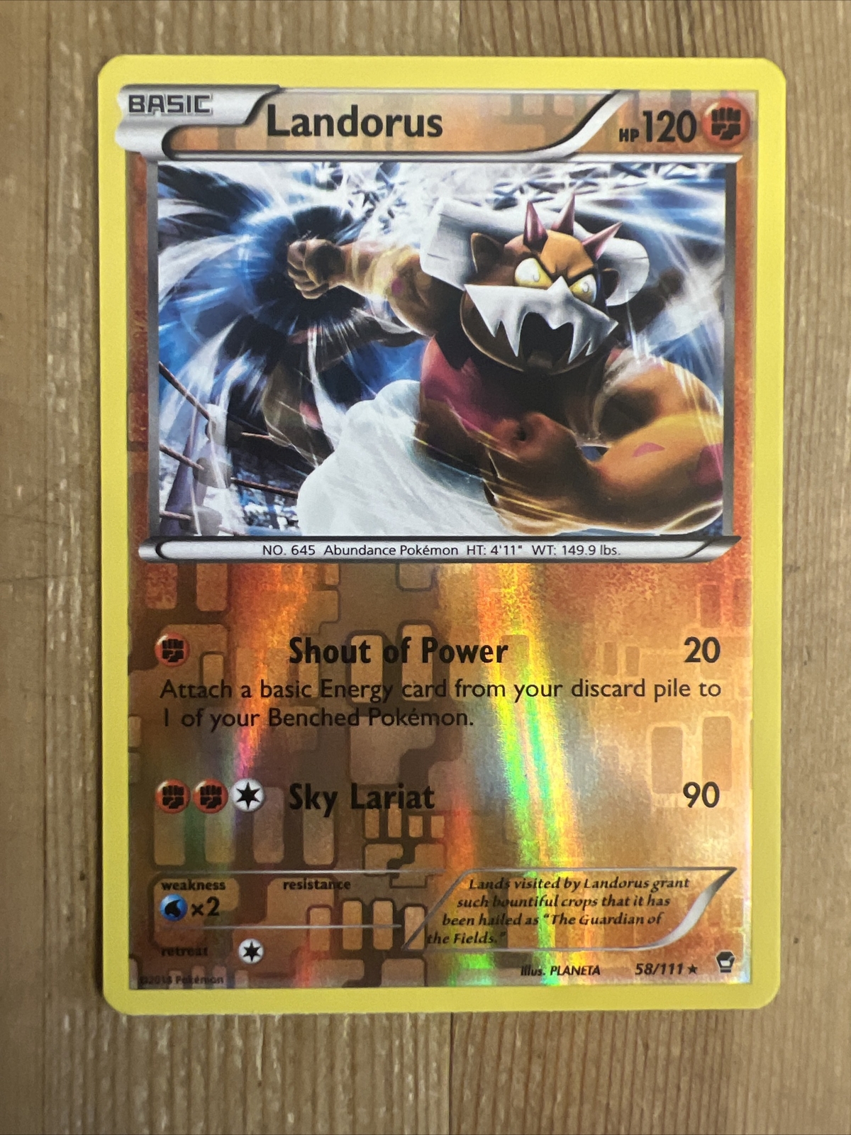 Pokémon TCG Landorus Furious Fists 58/111 Reverse Holo Holo Rare NM