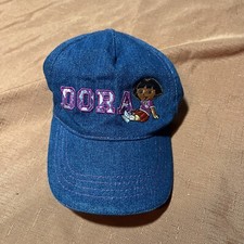Dora the Explorer Toddler Baby Hat Denim Adjustable Cap Nickelodeon Blue  Pink