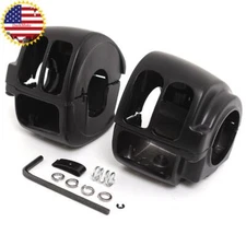 Black Hand Control Switch Housing Cover Cap For Harley Sportster XL Handlebar