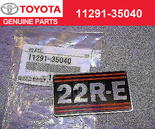 Toyota 4RUNNER RN110 90-95 Engine Name Plate "22R-E" 11291-35040