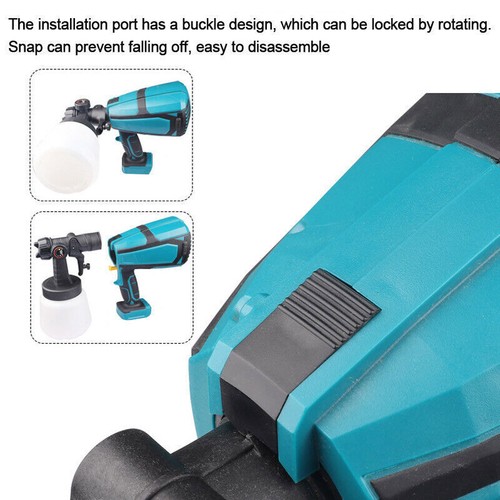 Portable Cordless Electric Spray Gun Airless Car Fence Wall Floor Paint Sprayers - Picture 5 of 8