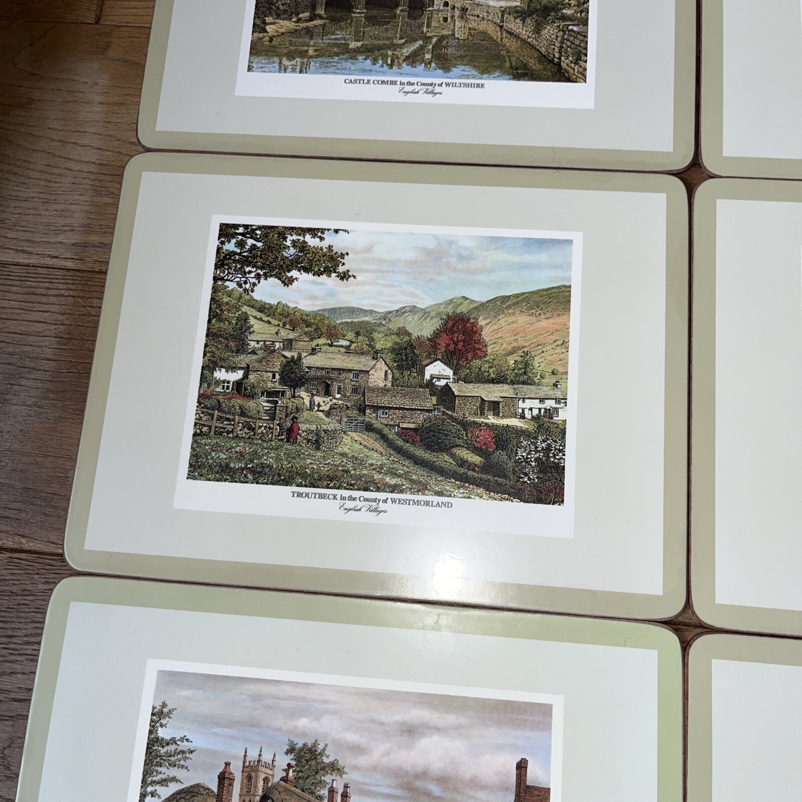 Pimpernel English Villages Set Of 6 Placemats Original Box Lovely