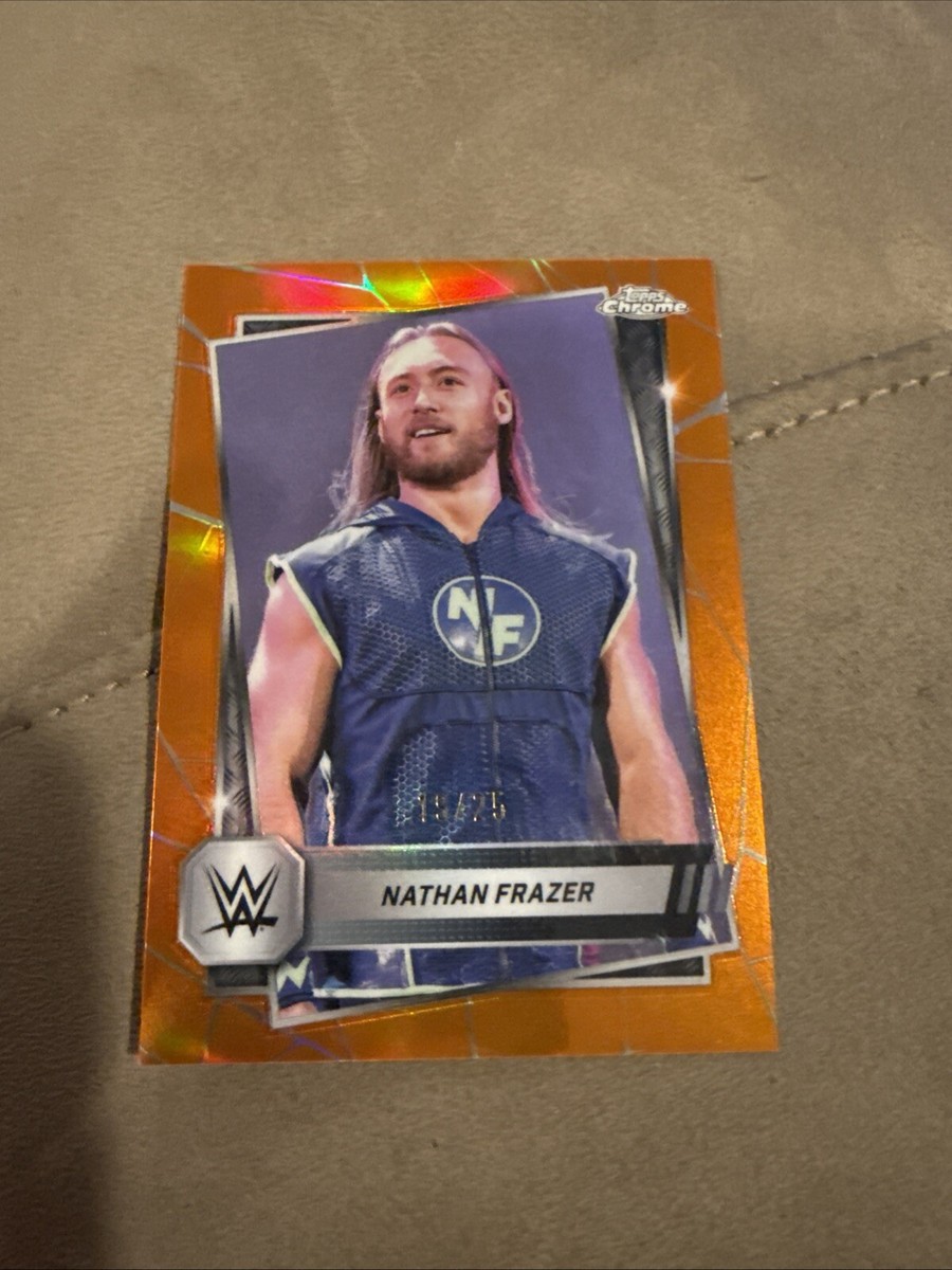 2025 Nathan Frazer Topps Chrome WWE Orange Refractor /25 | eBay