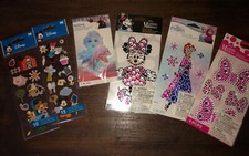 6 Disney Scrapbook Sticker Lot-Floaty,Bling, Dimensional-Frozen,Minnie Mickey A1