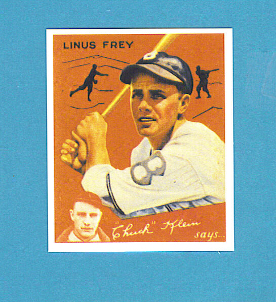 1934 Goudey Reprint #89 Linus Frey Card - Brooklyn Dodgers 